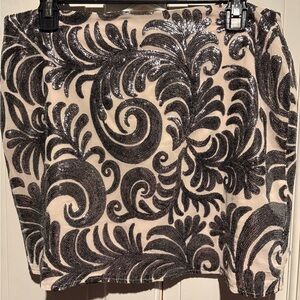 ❤️️NWOT 1 STATE SEQUIN/BLUSH MINI SKIRT❤️